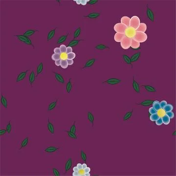 Floral abstract background texture. Seamless flowers pattern. Stock Illustration