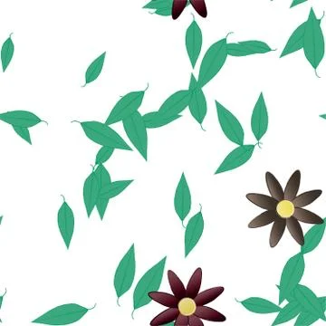 Floral abstract background texture. Seamless flowers pattern. Stock Illustration