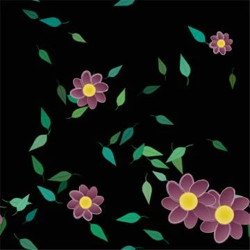 Floral abstract background texture. Seamless flowers pattern. Illustrazione stock