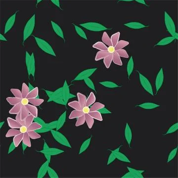 Floral abstract background texture. Seamless flowers pattern. Stock Illustration