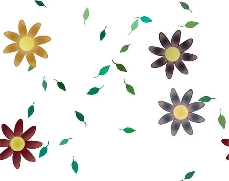 Floral abstract background texture. Seamless flowers pattern. Illustrazione stock