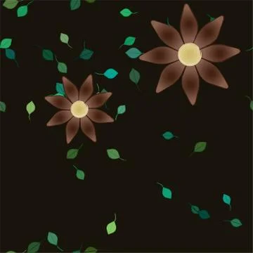 Floral abstract background texture. Seamless flowers pattern. Illustrazione stock