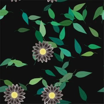 Floral abstract background texture. Seamless flowers pattern. Stock Illustration