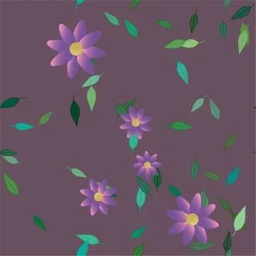 Floral abstract background texture. Seamless flowers pattern. Illustrazione stock