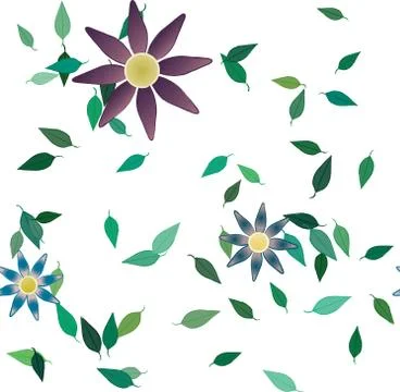 Floral abstract background texture. Seamless flowers pattern. Illustrazione stock