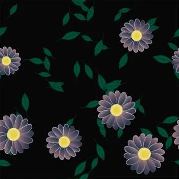 Floral abstract background texture. Seamless flowers pattern. Stock Illustration