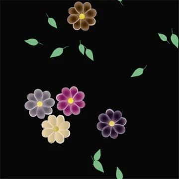 Floral abstract background texture. Seamless flowers pattern. Illustrazione stock
