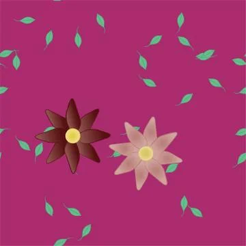 Floral abstract background texture. Seamless flowers pattern. Illustrazione stock