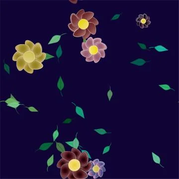 Floral abstract background texture. Seamless flowers pattern. Illustrazione stock