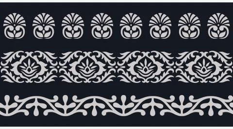 Floral abstract border design background 스톡 일러스트