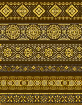 Floral abstract border design background Stock Illustration