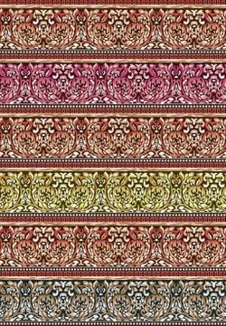 Floral abstract border design background Stock Illustration