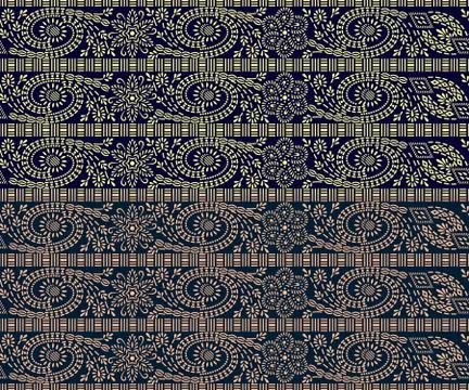 Floral abstract border design background Stock Illustration