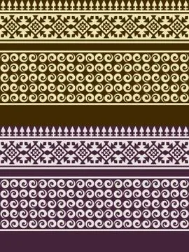 Floral abstract border design background Stock Illustration