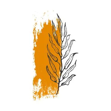 Floral Abstract Composition Stock Illustration