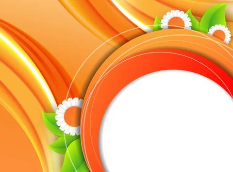 Floral abstract frame Stock Illustration