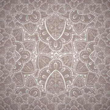 Floral abstract hand-drawn pattern. Illustrazione stock