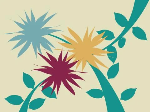 Floral abstract Stock Illustration