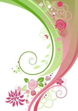 Floral abstract Stock Illustration