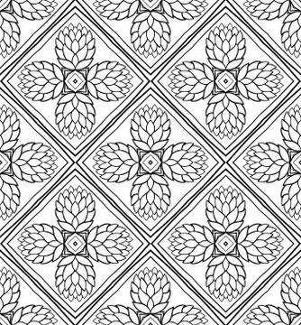 Floral abstract pattern. Illustrazione stock