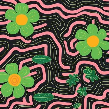 Floral Abstract Pattern Иллюстрация