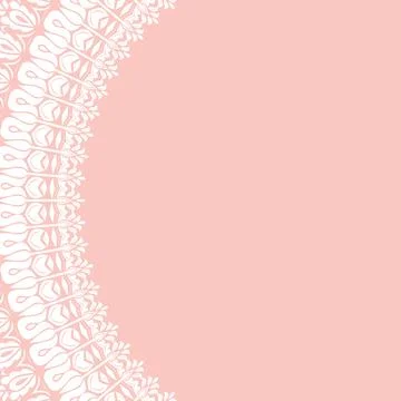 Floral Abstract Round Vector Frame With Arabesques Stock Illustration