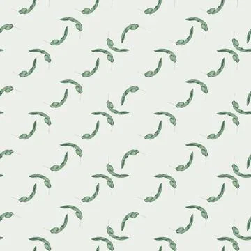 Floral abstract seamless pattern in geometric style with doodle tropical leav Stock Illustration