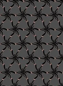 Floral abstract seamless pattern. Stylish hand drawn graphic illustration Stock Illustration