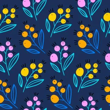 Floral abstract seamless pattern. Vector design for paper, cover, fabric Stock Illustration