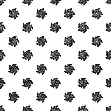 Floral abstract spiral pattern tileable background design Stock Illustration