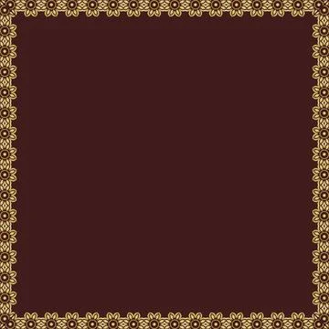 Floral Abstract Square Vector Frame With Arabesques 库存插图
