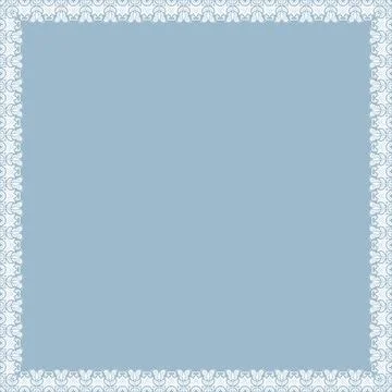 Floral Abstract Square Vector Frame With Arabesques Stock Illustration