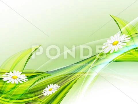 Floral abstract summer template Stock Illustration