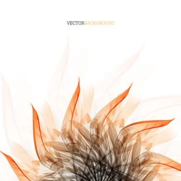 Floral abstract vector background with  orange leaves Stock Illustration