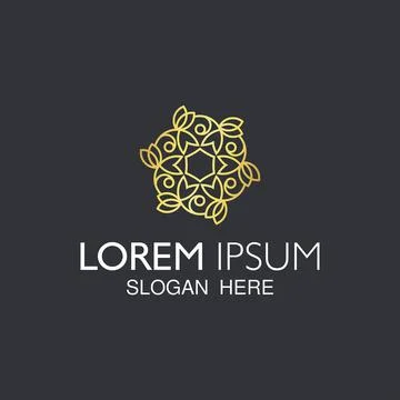 Floral abstract vector element for logo design Stock Illustration