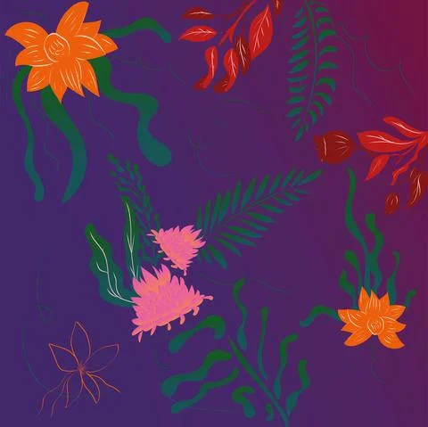 Floral abstraction Stock Illustration
