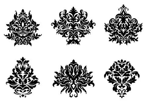 Floral and foliate design elements イラスト素材