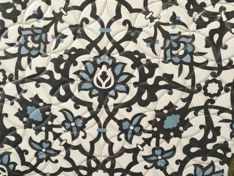 Floral and spiral patterns Stock Photos