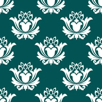 Floral arabesque seamless background pattern 스톡 일러스트