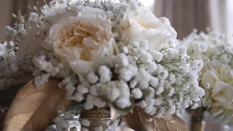 Floral arrangement float Video stock 75097736