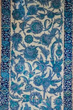 Floral art pattern example of Ottoman time Stock Photos