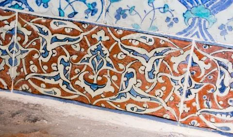 Floral art pattern example of Ottoman time Stock Photos