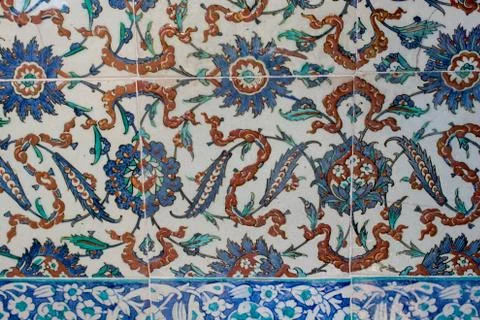 Floral art pattern example of Ottoman time Stock Photos