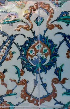 Floral art pattern example of Ottoman time Stock Photos