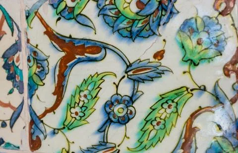Floral art pattern example of Ottoman time Stock Photos