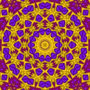 Floral authentic carpet design  joy to older children and adult colorists  .. Stock Illustration