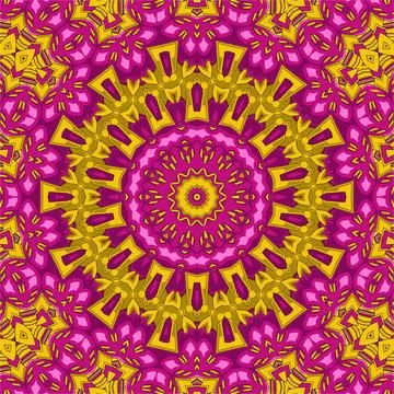 Floral authentic carpet design  joy to older children and adult colorists  .. Stock Illustration