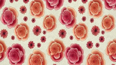 Floral Autumn Seamless Loopable Animation Stock Footage 215432603