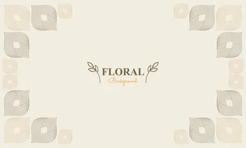 Floral background with abstract natural shape, leaf and floral ornament in .. Stock Illustration