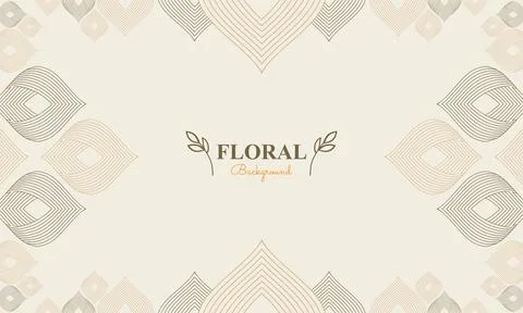Floral background with abstract natural shape, leaf and floral ornament in .. Stock Illustration